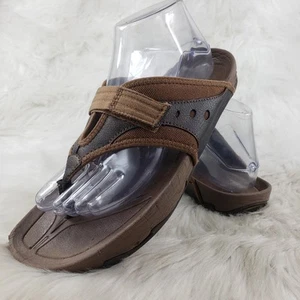 EARTH Brown Copper Slide On Thong Sandals Womens Size US 9 - Picture 1 of 6