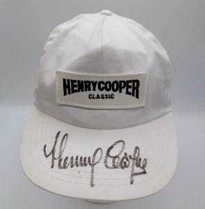Henry Cooper klassische signierte weiße Baseballkappe, Morestyle. Boxen, Autogramm - Bild 1 von 8