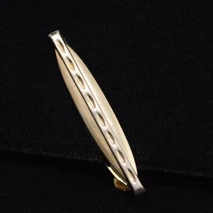 Fermacravatta vintage Hickok USA tono oro elegante metà secolo chiusura moderna - Foto 1 di 5