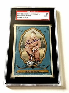 GORDIE HOWE SIGNED 2009/10 UPPER DECK CHGAMPS CARD #40 SGC AUTHENTICATED - Photo 1/1