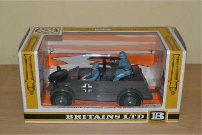 Vintage Boxed Britains Military Vehicle No 9783 German Scout Car Kubelwagen - Image 1 of 4