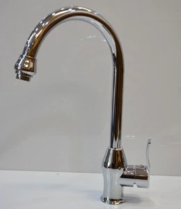 Nuevo fregadero moderno cromado pulido lavabo monobloque mezclador grifo giratorio 8804 - Imagen 1 de 8