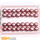 11mm Natural Button Pearl Half Drilled Beads For Earring Making 16 Pairs DIY AU