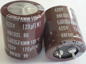 2pcs 120uf 420v CHEMI-CON electrolytic capacitors - Picture 1 of 1