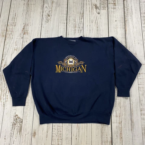 VTG MIDWEST EMBROIDERY UNIVERSITY OF MICHIGAN UofM SWEATSHIRT EMBROIDERED XXL Cover