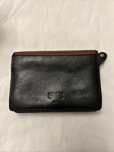 Black Leather ROWALLAN Wallet Purse Preloved - Picture 1 of 5