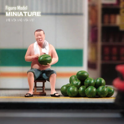 1/18 1/24 1/43 1/64 1/87 Miniaturas Sandía Hombre Escena Figuras Para Coche Vehículo Foto 1 de 4