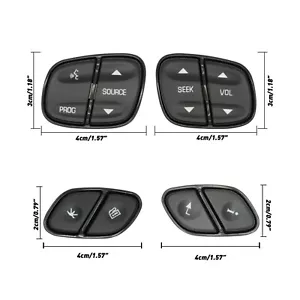 4pcs Steering Wheel Switch Control Buttons For 03-07 Chevy Silverado GMC Sierra - Picture 1 of 5