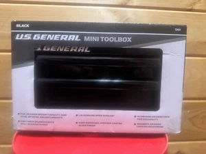 U.S. General Mini Metal Tool Box 2 Drawers Storage Portable BLACK NEW! - Picture 1 of 1