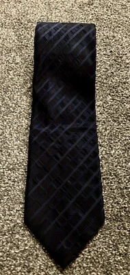 "Corbata a rayas azul negro Inglaterra 56"" Harrods Knightsbridge of London para hombre" Foto 1 de 3