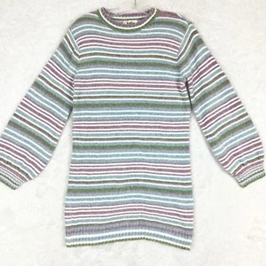 Jessica Simpson Girls Dress Sweater Blue Purple Stripe Knit Baggy Cozy 8 New - Picture 1 of 8