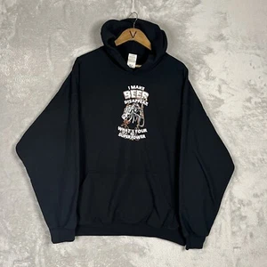 I Make Beer Disappear Sensenmann trinken Humor Hoodie - Herren Größe 2XL - Bild 1 von 13