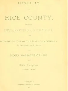 1882 RICE County Minnesota MN, History and Genealogy Ancestry Family Tree CD B08 - Picture 1 of 2