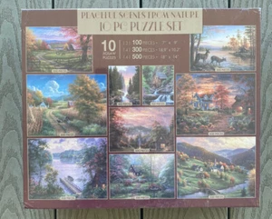 Friedliche Szenen aus der Natur 10-teiliges Puzzle-Set brandneu versiegelt - Bild 1 von 4