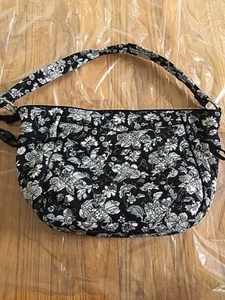 Vera Bradley Glenna Cartera Bolso de Hombro Bolso Holanda Jardín Negro Floral - Imagen 1 de 2