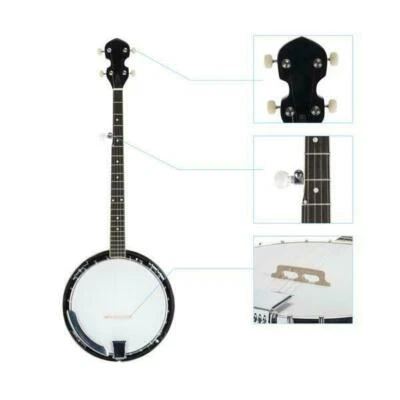 Sapele &Metal 22 Frets 5string Banjo Top Grade Exquisite Professional Music Gift - Image 1 of 4
