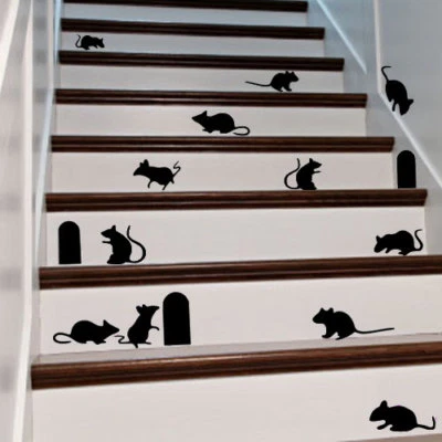 Calcomanía adhesiva de ratón y agujero para decoración de decoración de pared de coche de puerta de hogar Foto 1 de 4