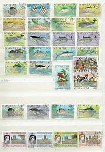 ST VINCENT 1970s -  THEMATIC - PART SET FISH (22) FINE USED TO $10 + A FEW OTHER - Picture 1 of 1