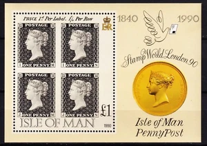 ISLE OF MAN . 1990 Penny Black Sheet (424) . Mint Never Hinged - Picture 1 of 1