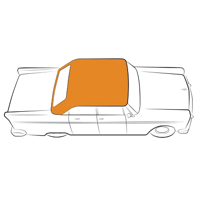 Ford Customline Headliner 1952-54 2 puertas techo rígido negro gris tostado Foto 1 de 4