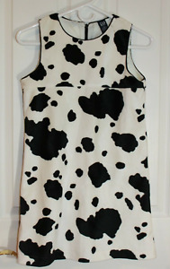 Gap Black & White Cow Print Sleeveless Dress Girls Large