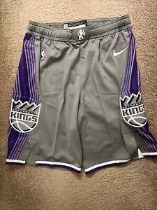 Sacramento Kings Nike NBA Shorts Gray New 40 Plus 2 Length Large - Picture 1 of 8