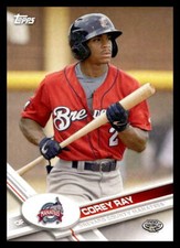 2017 Topps Pro Debut 187 Corey Ray Brevard County Manatees Baseball Card