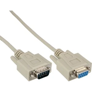 35er Bulk-Pack InLine® Serielle Verlängerung, 9pol Stecker/Buchse, vergossen 3m - Bild 1 von 3