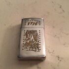 Vintage 1776 Revolutionary War Liberty Bell Zippo Lighter Chrome Untested As Is