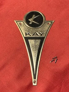 1950s USA Kay Guitar & Bass Peghead Logo Badge Originalteil - Bild 1 von 11