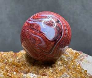 INCREDIBLE M.F. Christensen Co. Transitional Brick Marble Red .78" SHOOTER WOW! - Picture 1 of 9