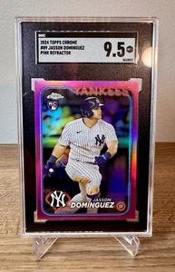 2024 Topps Chrome PINK REFRACTOR Rookie JASSON DOMINGUEZ #89 SGC 9.5 Yankees RC - Picture 1 of 2