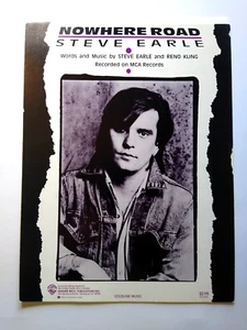 Nowhere Road Steve Earle The Dukes Partituras 1987 Country Folk Rock Canción - Imagen 1 de 3