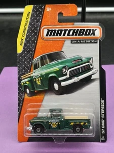 Matchbox 2014 18/120 MBX Construction '57 GMC Stepside Dark Green - Picture 1 of 2