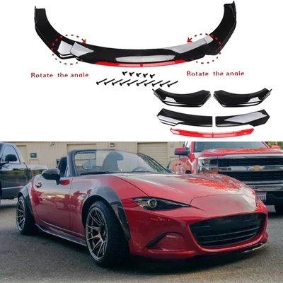 For Mazda MX-5 Miata 2006-2022 Front Bumper Lip Spoiler Splitter Body Kit - Image 1 of 4