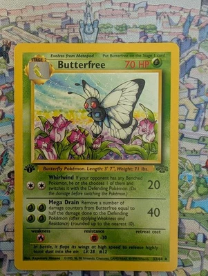 Butterfree 33/64 1st Edition Jungle LP Vintage WOTC - Pokemon TCG - Image 1 of 4