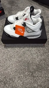 Talla 8.5- Air Jordan 4 Retro OG 2025 Blanco Cemento *En Mano Envío Rápido* - Imagen 1 de 5