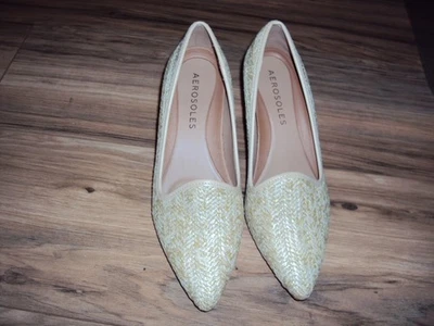 Sapatos aerossóis femininos confortáveis sapatos em textura metálica dourada para mulheres 7,5 - Imagem 1 de 3