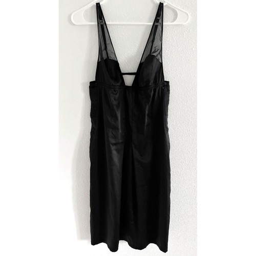 UNDERCOVER Victoria Secret abito slip donna nero medio molto sexy raso pizzo romantico