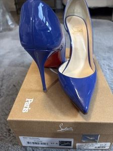AUTÉNTICO Christian Louboutin Tacón Charol 37.5 Pre Amado Con Caja. - Imagen 1 de 13