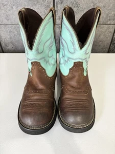 Justin Gypsy blau-braune Westernstiefel Damengröße 9 B - Bild 1 von 11