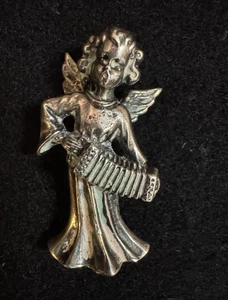 Vintage Sterling Silver Angel Musician Miniature - Picture 1 of 2