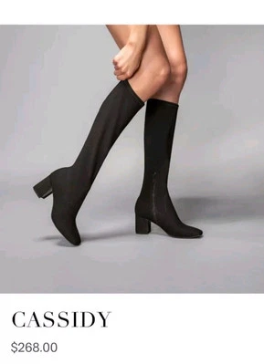 Bota Donald Pliner Talla 10 Para Mujer Cassidy Crepe Elástica Eje Alto Negra NUEVA Foto 1 de 4