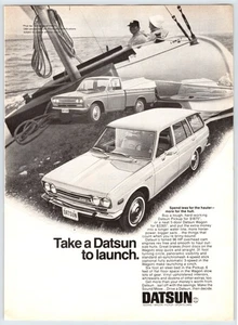 Camioneta/carro camioneta Datsun 1970 vintage 8"X11" anuncio de revista años 70 M719 - Imagen 1 de 1