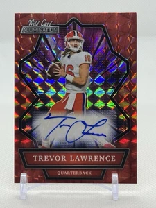 2021 Wild Card Alumination Trevor Lawrence Autograph Parallel Red. - Picture 1 of 2