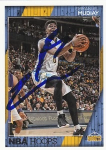EMMANUEL MUDIAY DENVER NUGGETS SIGNED HOOPS CARD NEW YORK KNICKS UTAH JAZZ KINGS - Picture 1 of 1