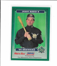 1994 Milwaukee Brewers Police Issue Jody Reed NM