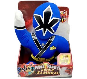 Power Rangers Samurai Blue Plush Figure Buddy 18in Battle Sounds 2012 New