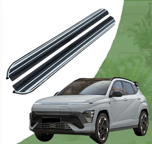 2PCS Running Board fits for Hyundai KONA 2024 2025 Side Step Nerf Bar Aluminum - Picture 1 of 7