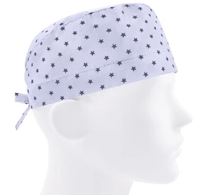 Scrub cap men, surgical hat, nurse cap, scrub hats, blue gray stars scrub caps - Picture 1 of 3